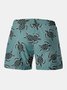 Sea Turtle Drawstring Beach Shorts