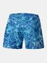 Coconut Tree Drawstring Beach Shorts