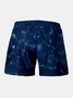 Coconut Tree Drawstring Beach Shorts