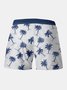 Coconut Tree Drawstring Beach Shorts