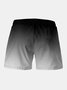 Ombre Coconut Tree Drawstring Beach Shorts