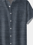Big Size Lines Chest Pocket Short Sleeve Shirt