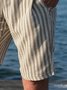 Striped Drawstring Bermuda Short