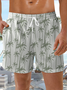 Coconut Tree Drawstring Beach Shorts
