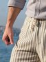 Striped Drawstring Bermuda Short