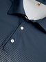 Ombre Stripe Button Short Sleeve Golf Polo Shirt