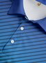 Ombre Abstract Geometric Button Short Sleeve Golf Polo Shirt