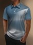 Ombre Polka Dot Button Short Sleeve Polo Shirt