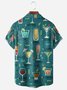 Medieval Cocktail Chest Pocket Short Sleeve Hawaiian Shirt