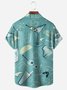 Mid Century Geometry Chest Pocket Short Sleeve Hawaiian Shirt