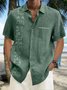 Hardaddy®Cotton Tropical Floral Short Sleeve Guayabera Shirt