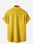 Cartoon Chest Pocket Short Sleeves Casual Shirt