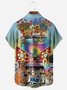 Hippies Dogs Chest Pocket Short Sleeve Casual Shirt