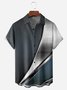 Patchwork Chest Pocket Short Sleeve Casual Shirt