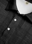 Abstract Geometric Button Short Sleeve Polo Shirt