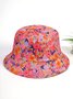 Hawaiian Floral Sunscreen Bucket Hat Vacation Beach Accessories