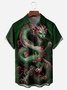 Dragon Chest Pocket Short Sleeves Casual Shirts