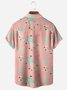 Mid Century Geometric Chest Pocket Short Sleeve Casual Shirt