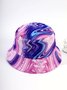 Gradient Pattern Reversible Bucket Hat Sun Protection Vacation