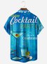 Cocktail Chest Pocket Short Sleeve Hawaiian Shirt
