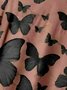 Butterfly Chest Pocket Short Sleeve Hawaiian Shirt