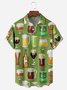 Beer Chest Pocket Short Sleeve Hawaiian Shirt