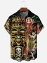 Tiki Music Chest Pocket Short Sleeve Hawaiian Shirt