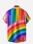 Rainbow Chest Pocket Short Sleeve Hawaiian Shirt