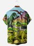 Dinosaur Chest Pocket Short Sleeve Casual Shirt