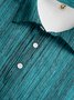 Abstract Stripes Button Short Sleeve Polo Shirt
