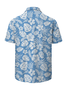 Tropical Leaves Chest Pocket Short Sleeve Resort Shirt