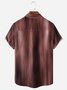Gradient Color Chest Pocket Short Sleeve Casual Shirt