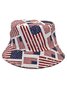 Independence Day Flag Pattern Sun Protection Bucket Hat