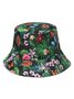 Hawaii Palm Leaf Floral Sun Protection Bucket Hat