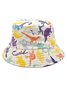 Dinosaur Graffiti Pattern Sunscreen Bucket Hat Vacation Casual