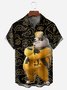 Kung fu Panda Chest Pocket Short Sleeve Casual Shirt