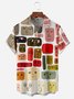 Mid Century Patterns Chest Pocket Short Sleeve Hawaiian Shirt