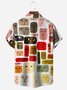 Mid Century Patterns Chest Pocket Short Sleeve Hawaiian Shirt