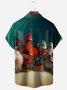 Rooster Chest Pocket Short Sleeve Casual Shirt