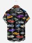 Racing Flame Chest Pocket Short Sleeve Casual Shirt