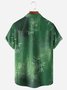 Art Bamboo Chest Pocket Short Sleeve Casual Shirt