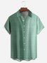 Gradient Textured Chest Pocket Short Sleeve Casual Shirt