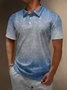 Coconut Tree Button Short Sleeve Vacation Polo Shirt