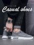 Men's Gray Lace-Up Casual Flats