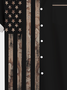 Big Size American Flag Chest Pocket Short Sleeve Casual Shirt