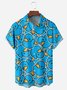 Yellow Duck Chest Pocket Short Sleeves Casual Shirt
