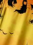 Halloween Chest Pocket Short Sleeve Casual Shirt