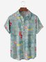 Tiki Cocktails Chest Pocket Short Sleeve Casual Shirt