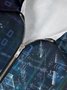 3D Sci Fi Number Code Zipper Short Sleeves Casual Polo Shirt