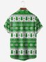 Christmas Chest Pocket Short Sleeve Casual Shirt